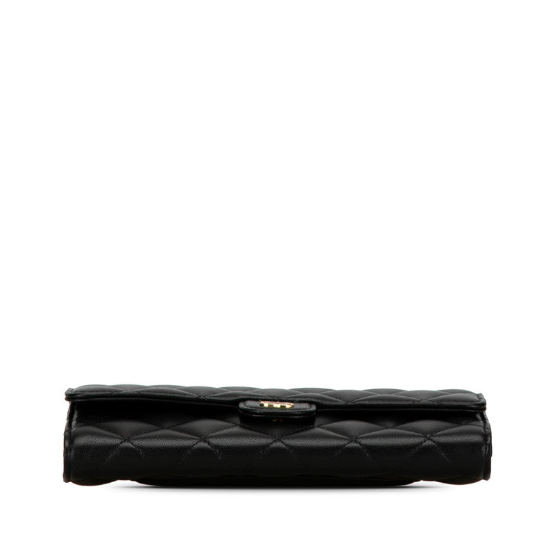 Chanel Classic Long Flap Wallet Lambskin Wallet