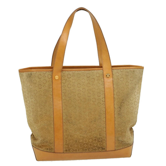 Luxury CELINE C Macadam Canvas Tote Bag Suede Beige  ai599