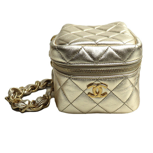 Chanel Matelasse Lambskin Chain Clutch Bag