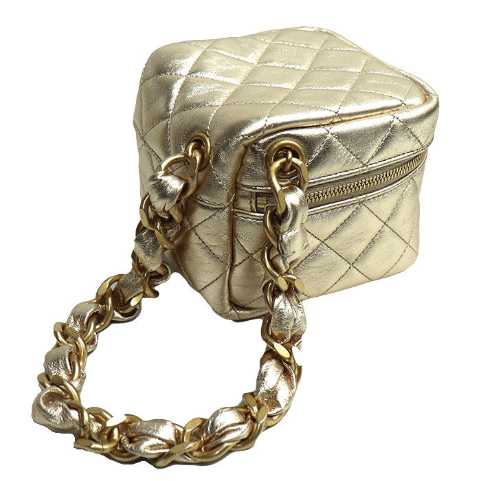 Chanel Matelasse Lambskin Chain Clutch Bag