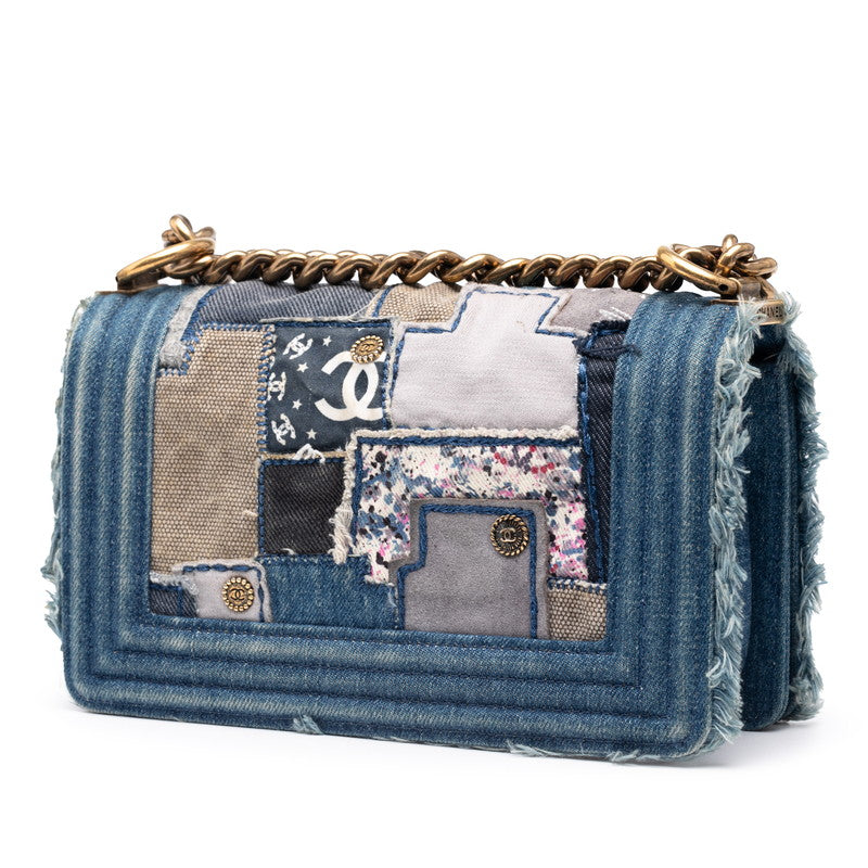 Chanel Boy Chanel Patchwork Denim Shoulder Bag