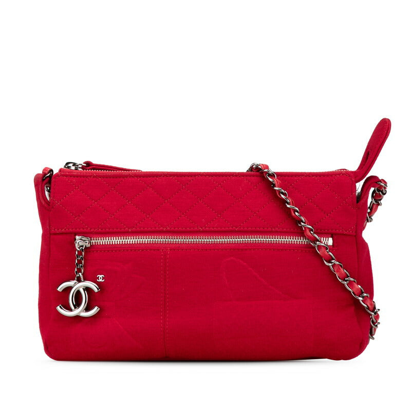 Chanel Coco Mark Matelasse Cotton Shoulder Bag