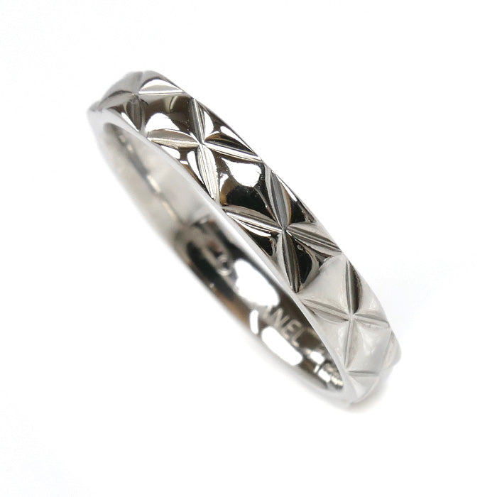 Chanel Matelassé Pt950 Platinum Ring Size 16.5