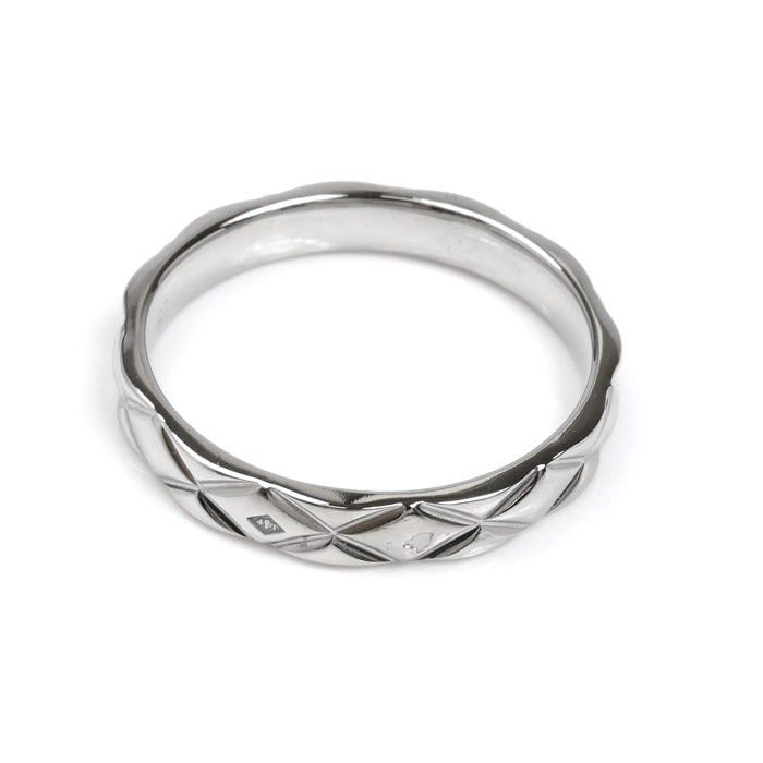Chanel Matelassé Pt950 Platinum Ring Size 16.5
