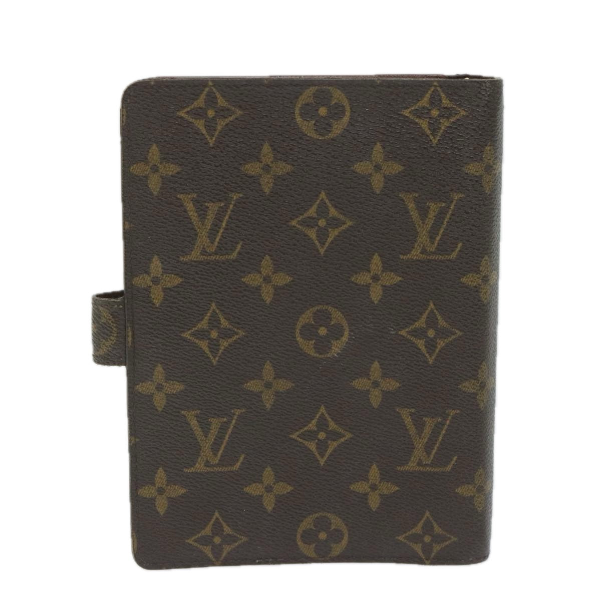 LOUIS VUITTON Monogram Agenda MM Day Planner Cover R20105 LV Auth ki3875