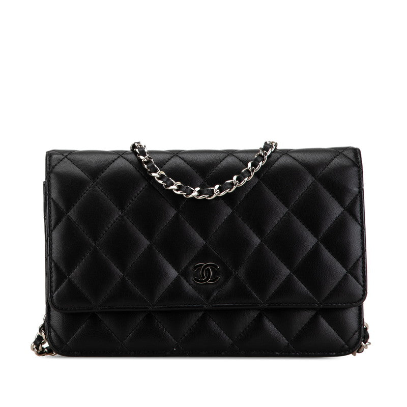 Chanel Coco Mark Matelasse Lambskin Chain Shoulder Wallet