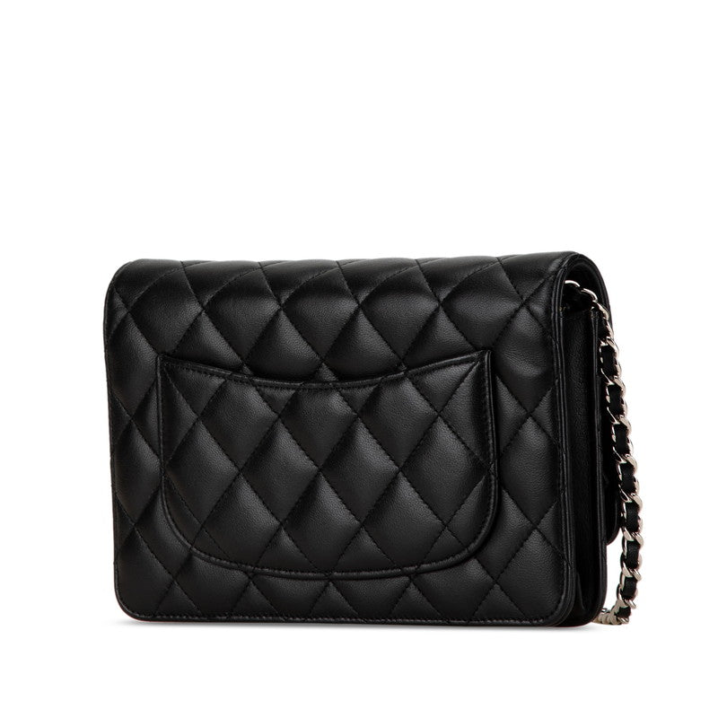 Chanel Coco Mark Matelasse Lambskin Chain Shoulder Wallet