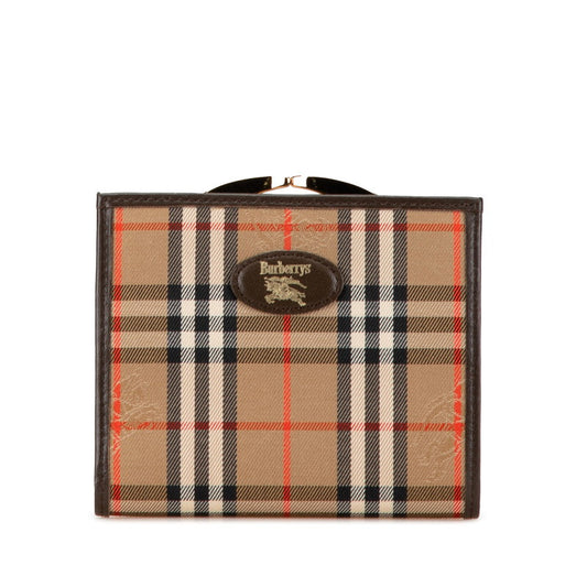 Burberry Nova Check Shadow Horse Canvas Leather Wallet