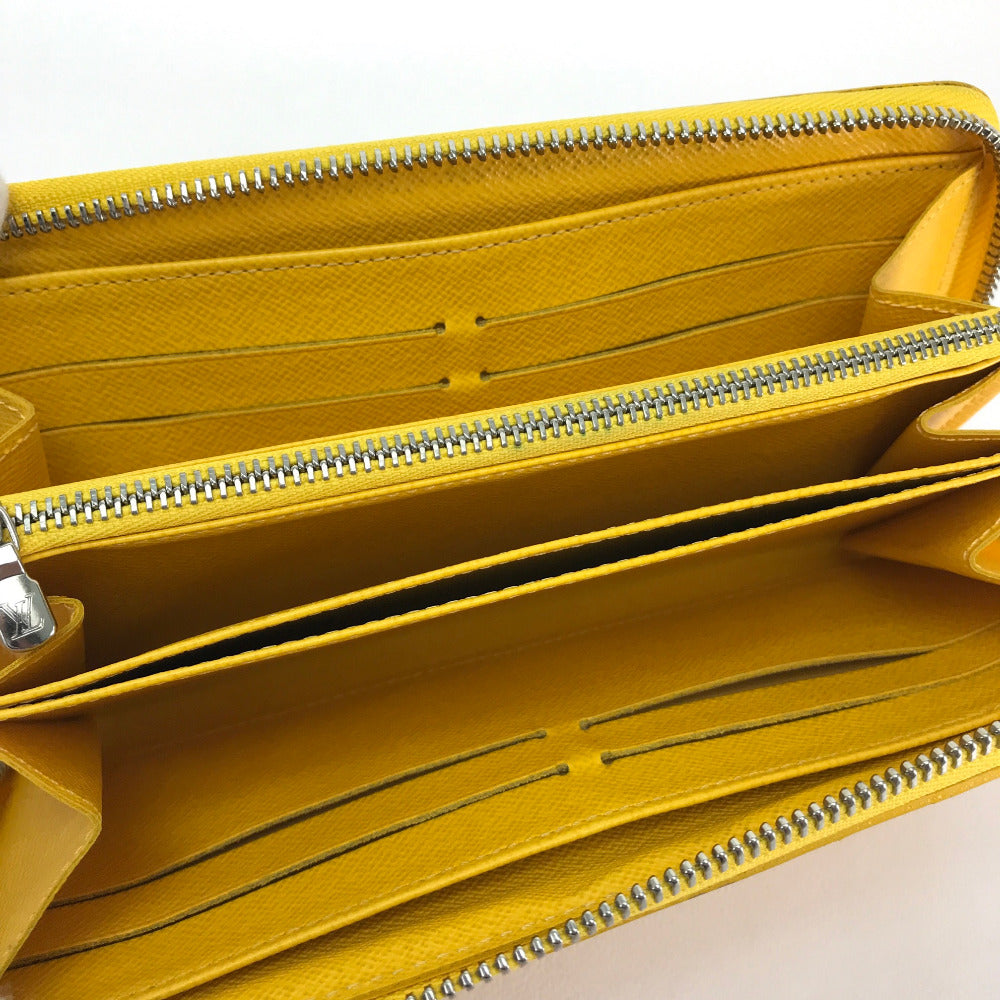 LOUIS VUITTON Long Wallet Purse Epi Leather yellow Epi Zippy wallet Women