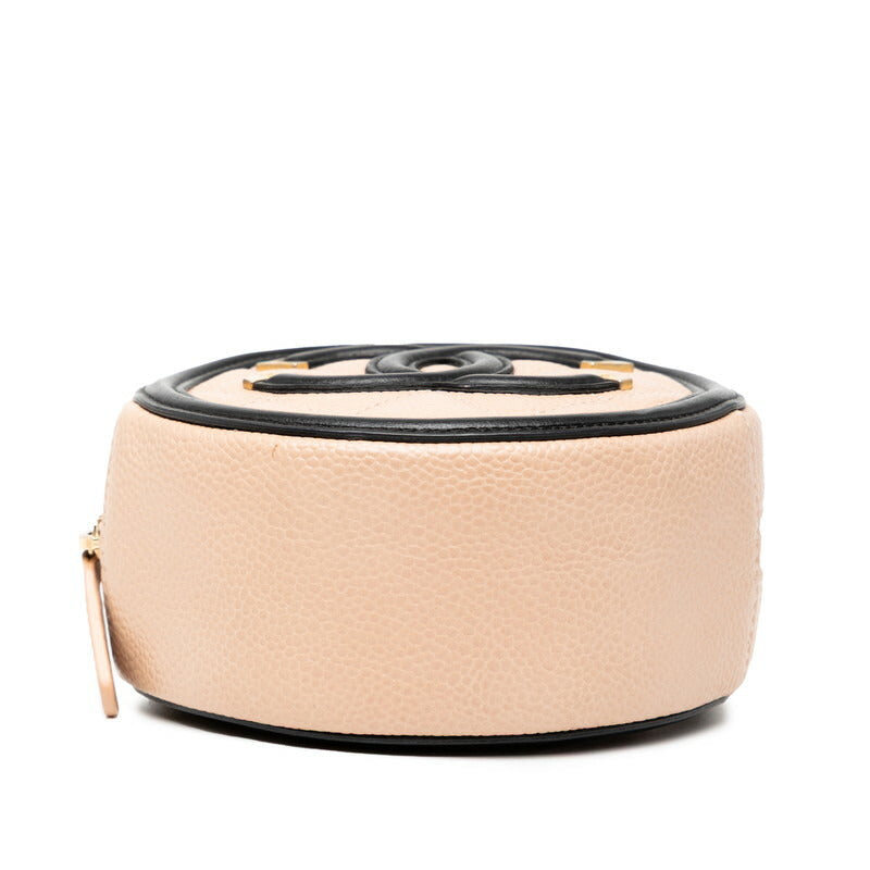 Chanel CC Filigree Matelassé Caviar Skin Shoulder Bag