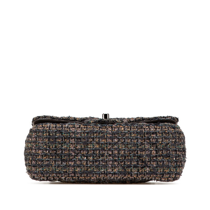 Chanel Mini Matelasse 20 Tweed Leather Shoulder Bag