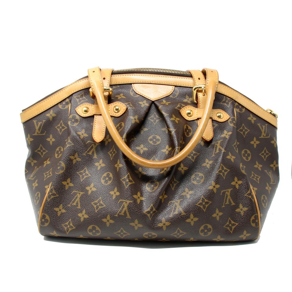 Louis Vuitton Monogram Canvas Gm Leather Tote Tivoli Shoulder Bag LV-0602N-0016