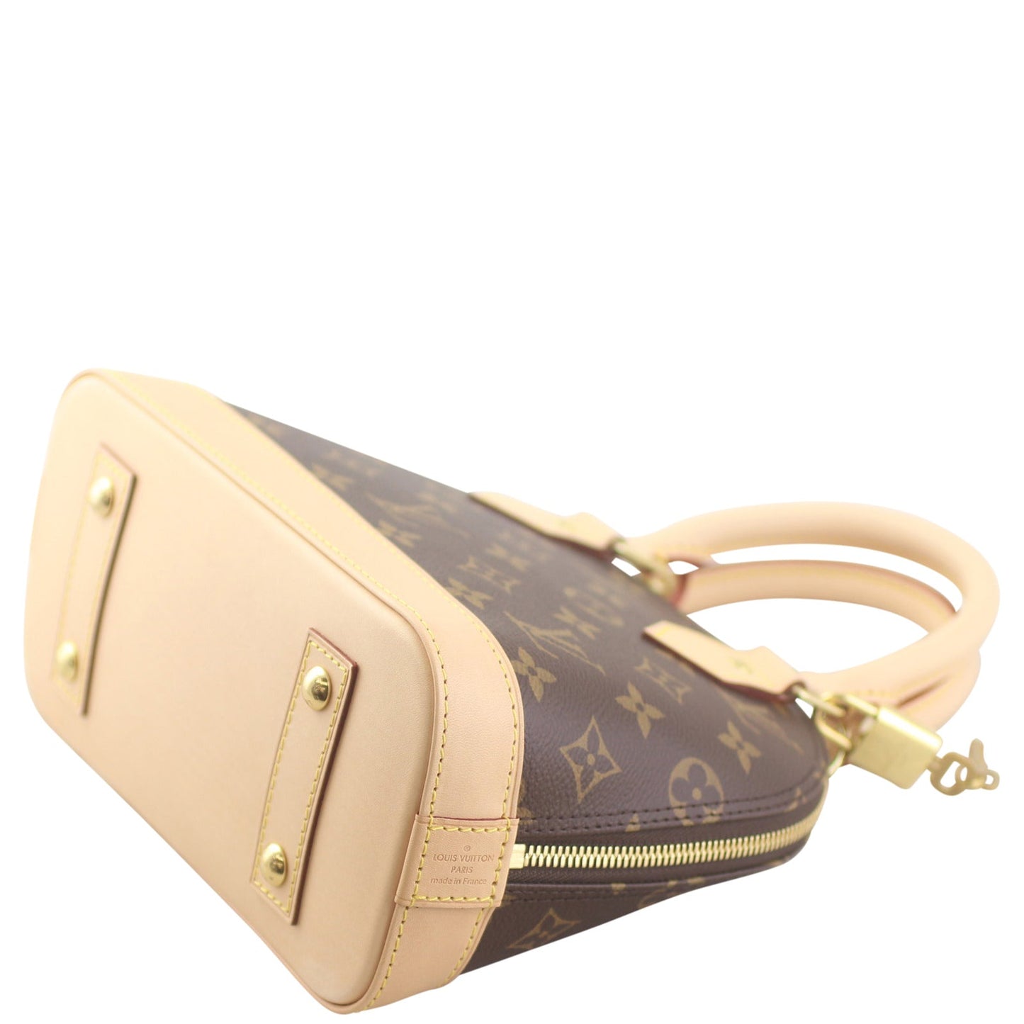 Louis Vuitton Alma BB Damier Ebene Bag | Monogram Coated Canvas Exterior
