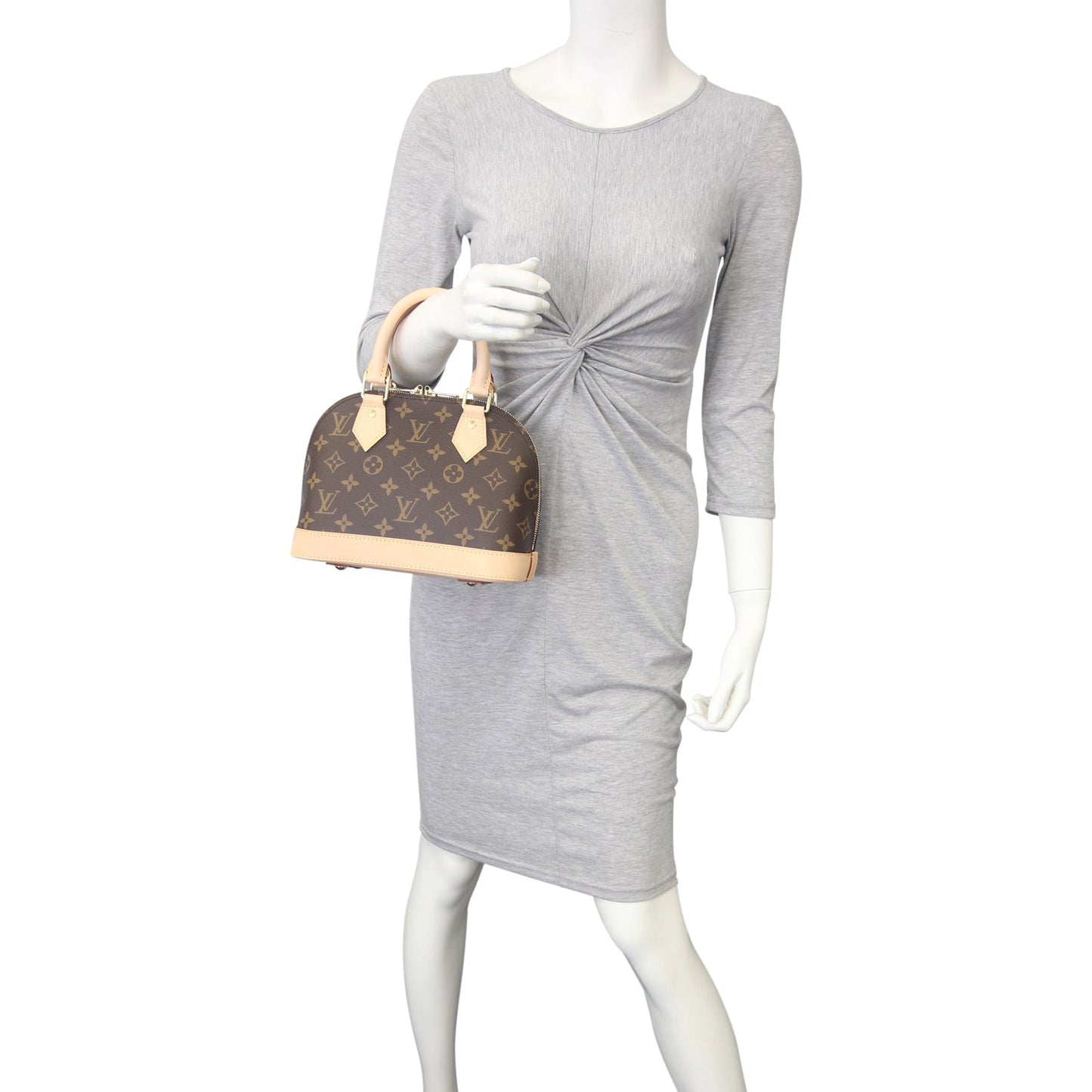 Louis Vuitton Alma BB Damier Ebene Bag | Monogram Coated Canvas Exterior