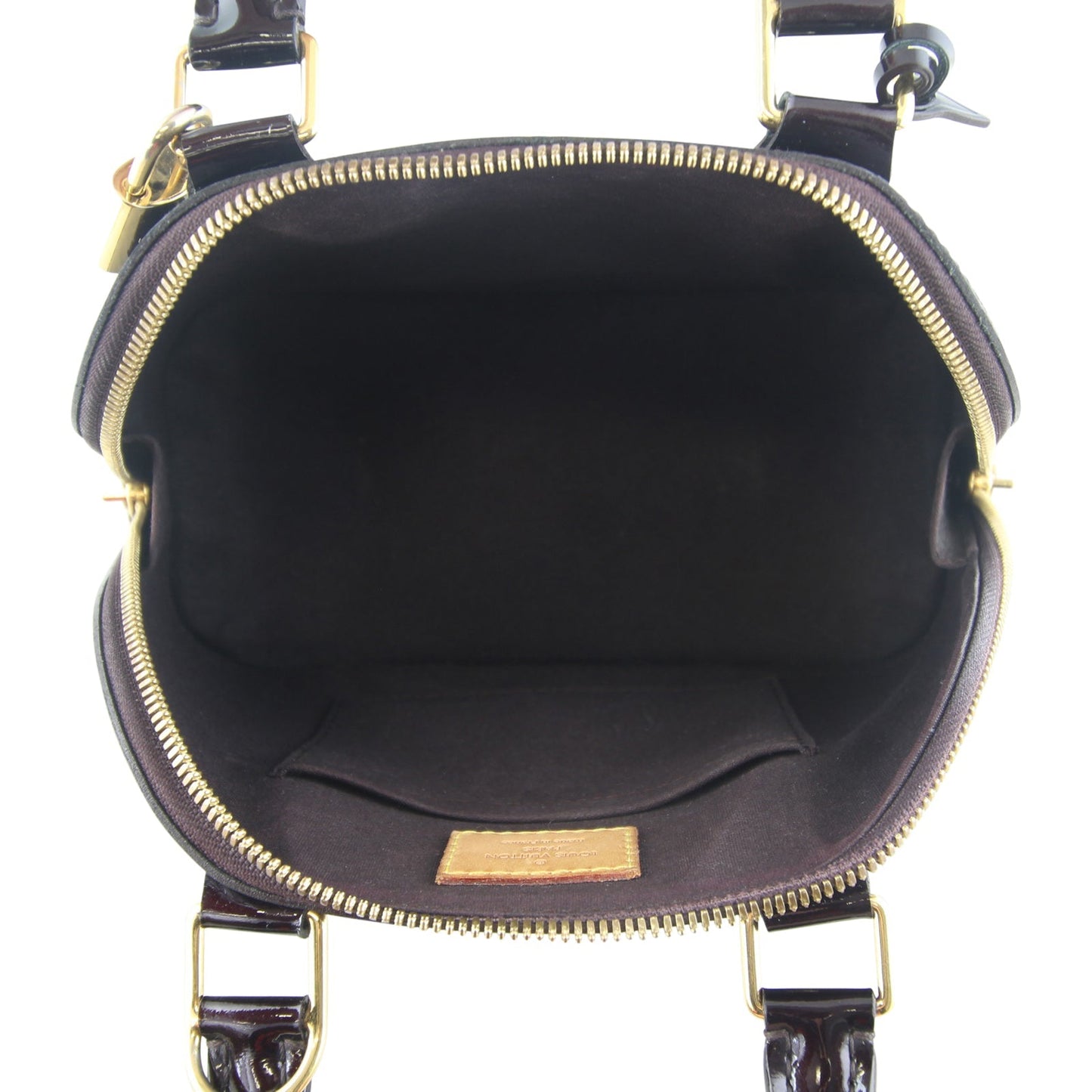 Louis Vuitton Alma BB Monogram Vernis | Amarante Gold