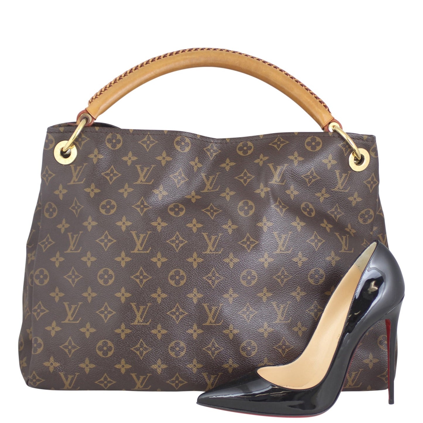 Louis Vuitton Artsy MM Monogram | Gold Tone Keyring