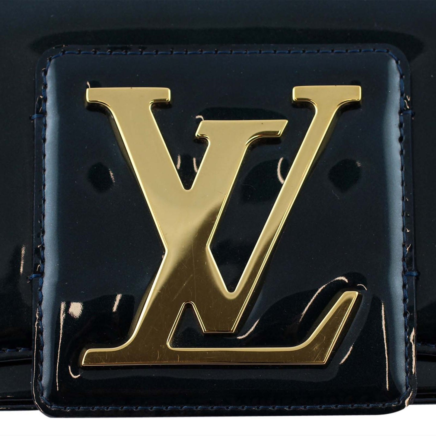 Louis Vuitton Sobe Clutch Vernis Blue Nuit