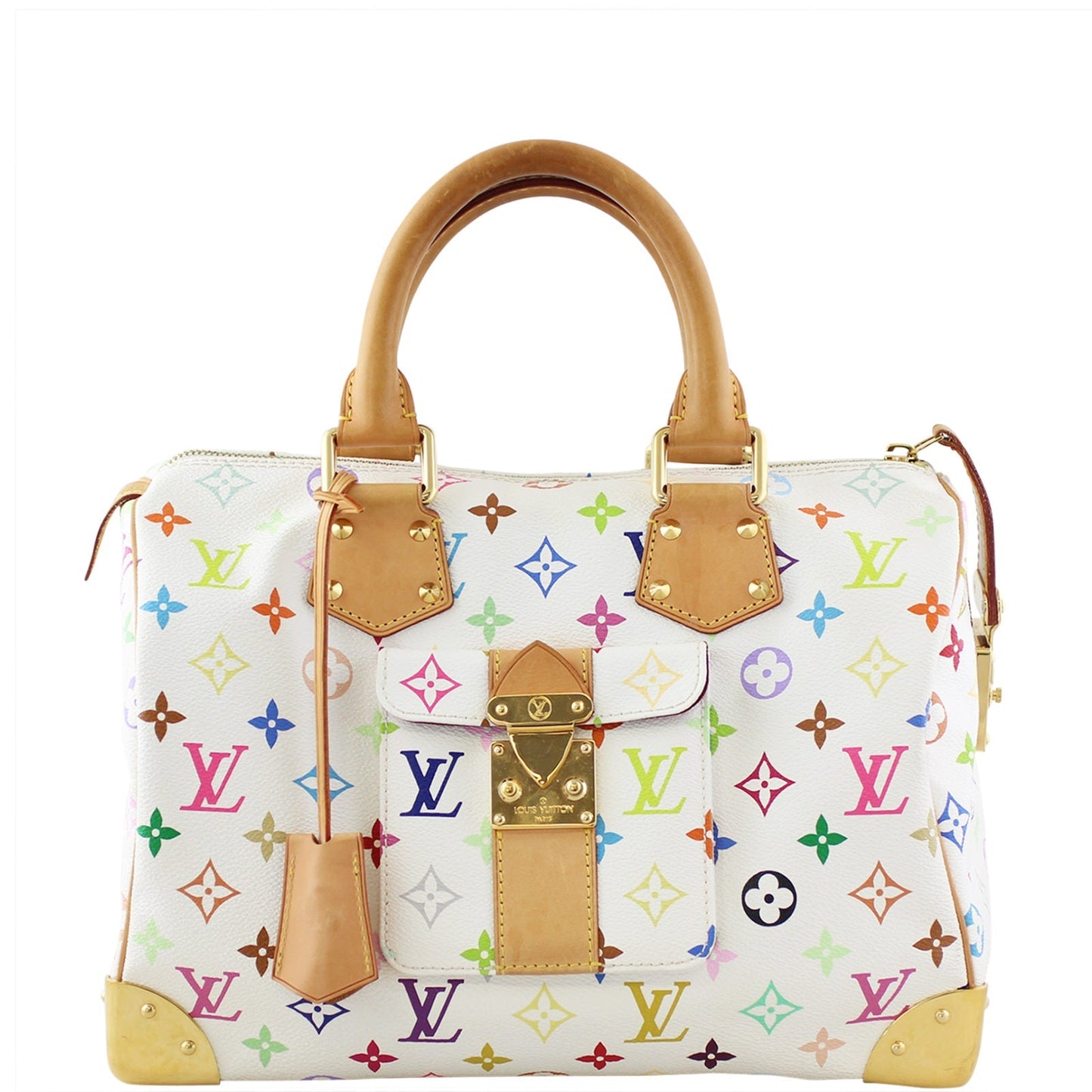 Louis Vuitton Speedy 30 White Multicolore Monogram