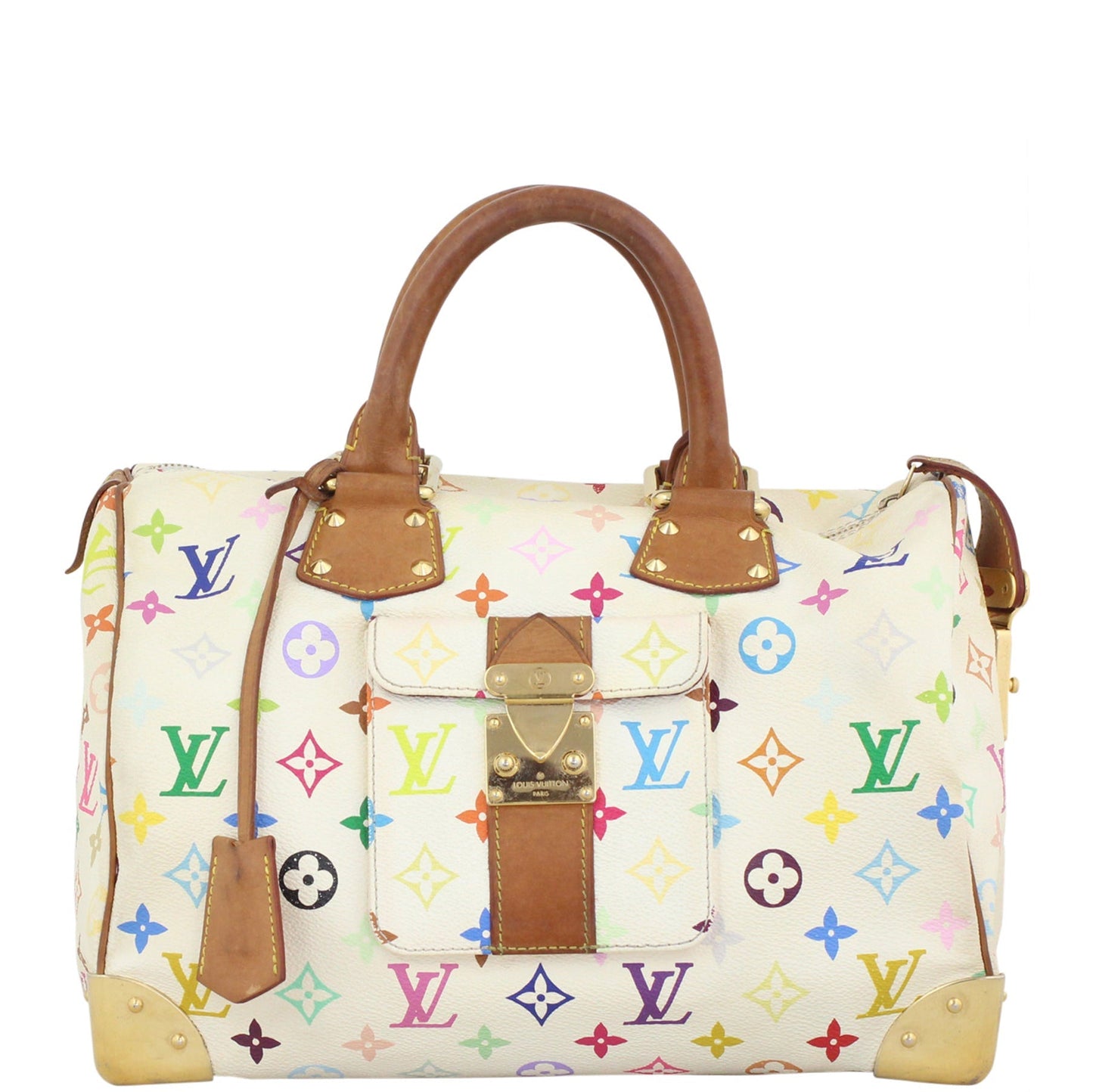 Louis Vuitton Speedy 30 White Multicolore Monogram