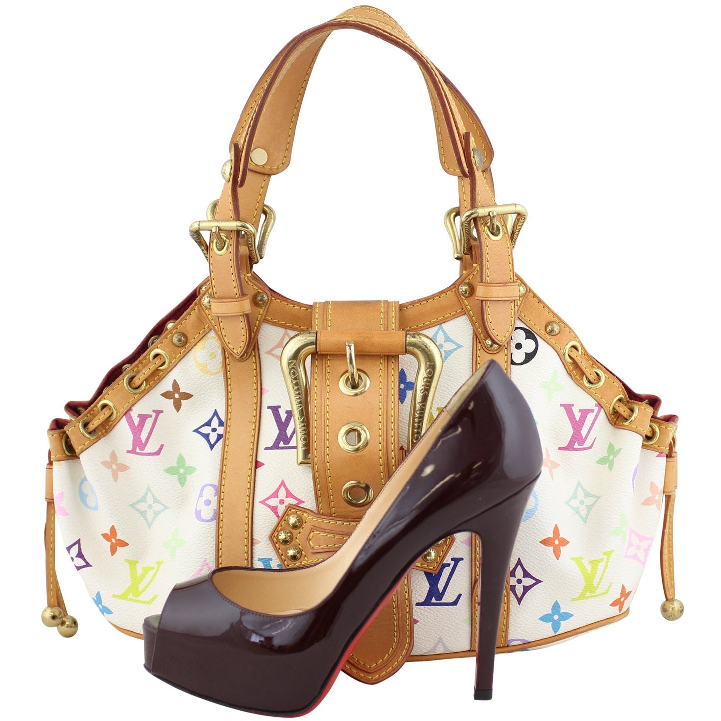 Louis Vuitton Theda GM White Multicolore Monogram