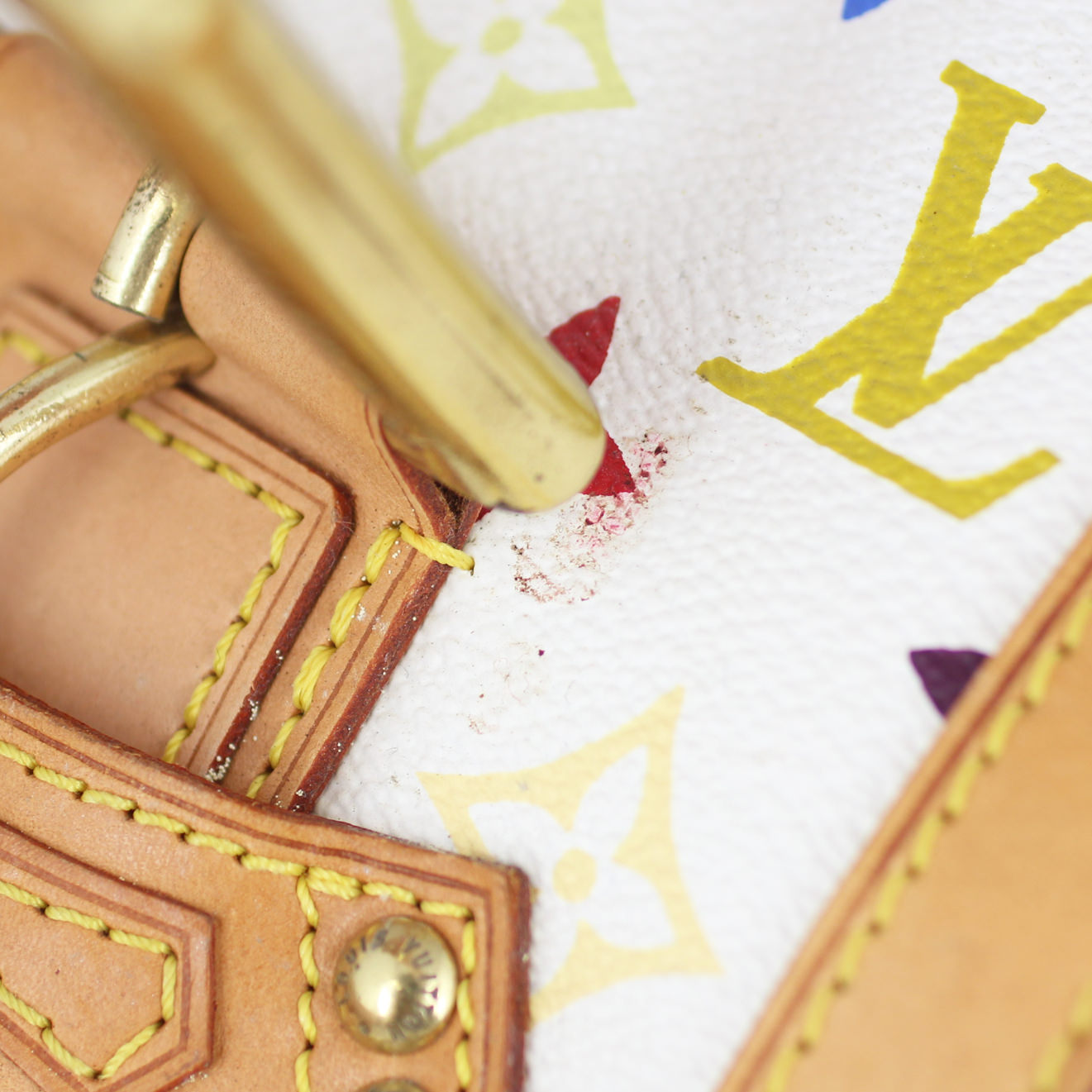 Louis Vuitton Theda GM White Multicolore Monogram