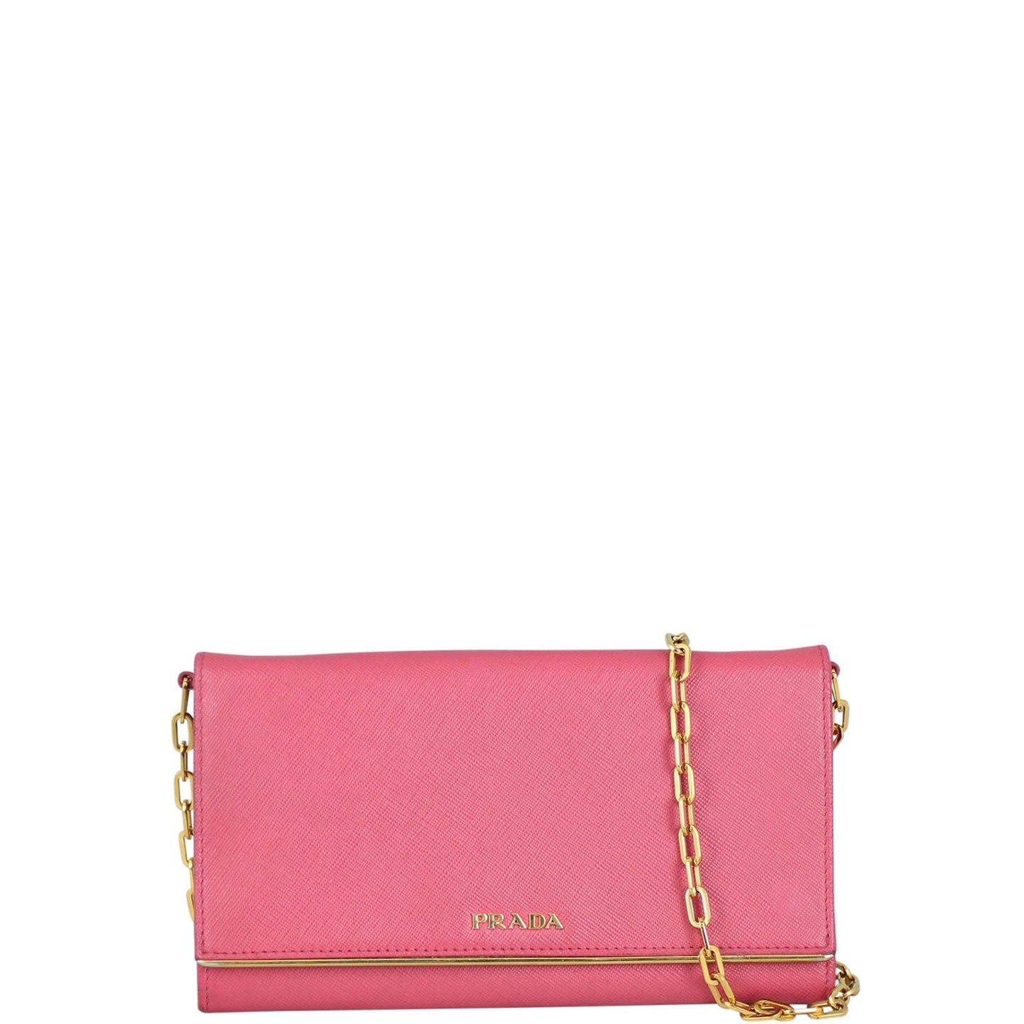 Prada Saffiano Lux Chain Wallet