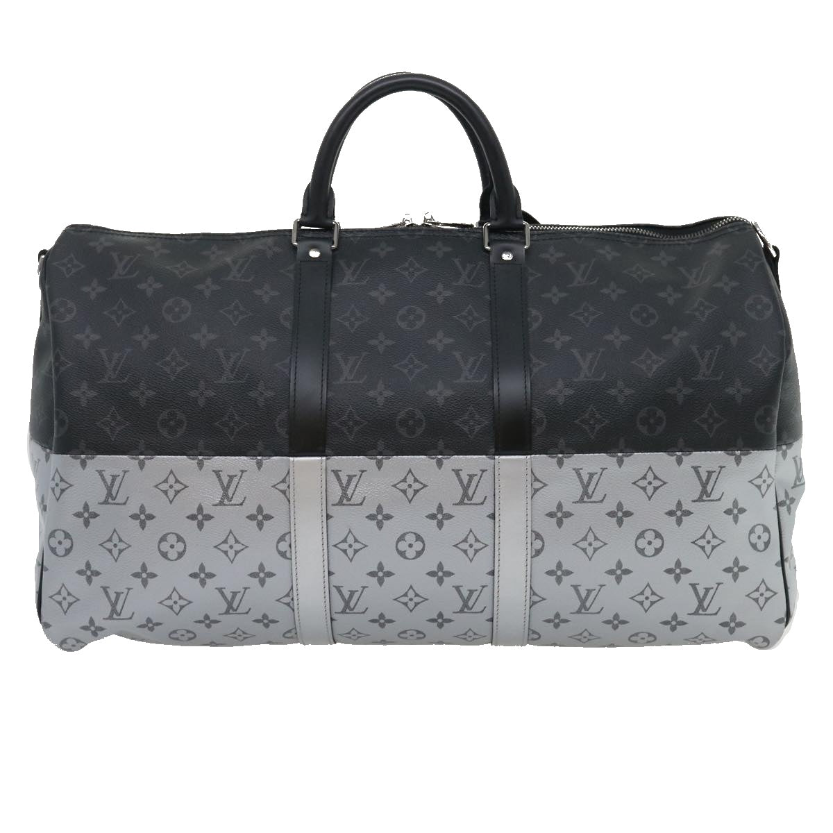 LOUIS VUITTON Eclipse Split Keepall Bandouliere 50 Boston Bag M43817 Auth lt450A