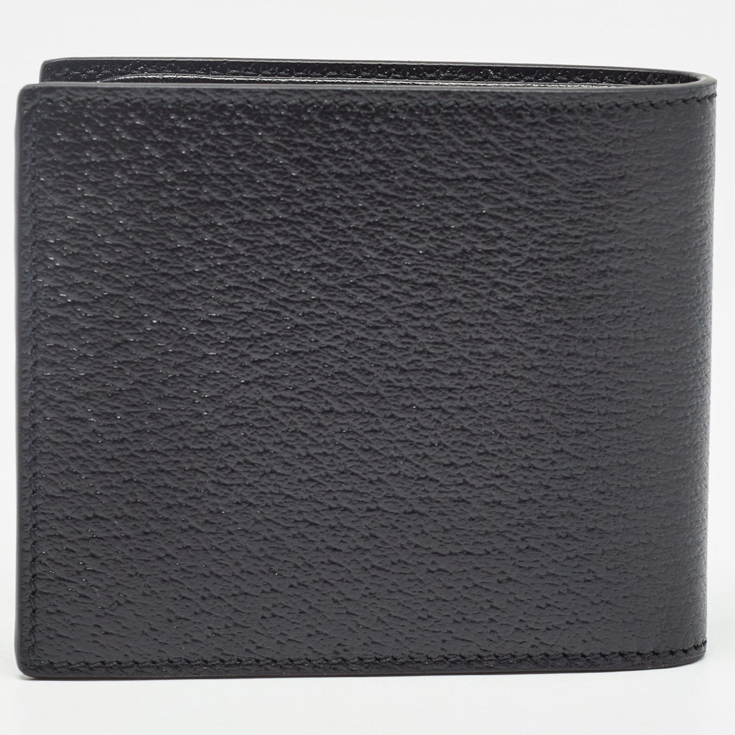 GUCCI Black Leather Animalier Bifold Compact Wallet