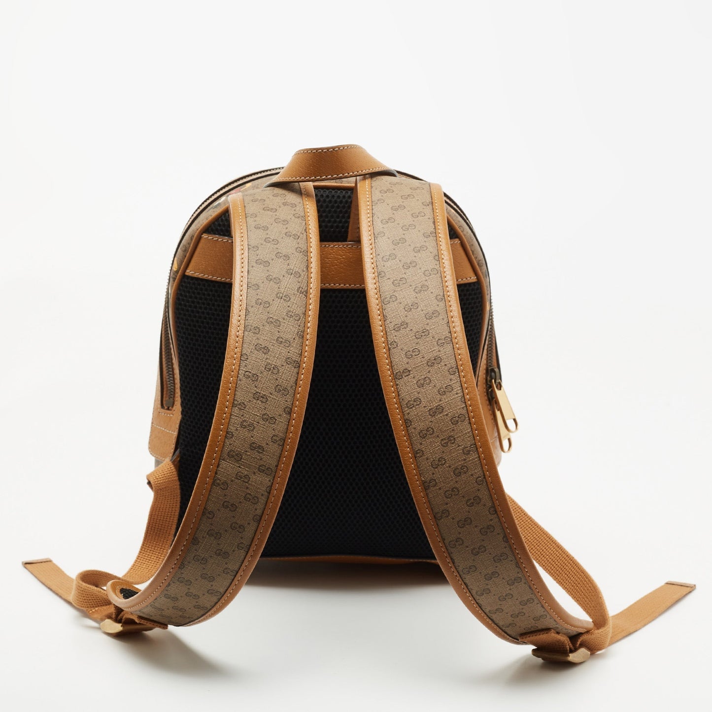 Gucci x Disney Brown GG Supreme Canvas and Leather Mickey Mo  Backpack