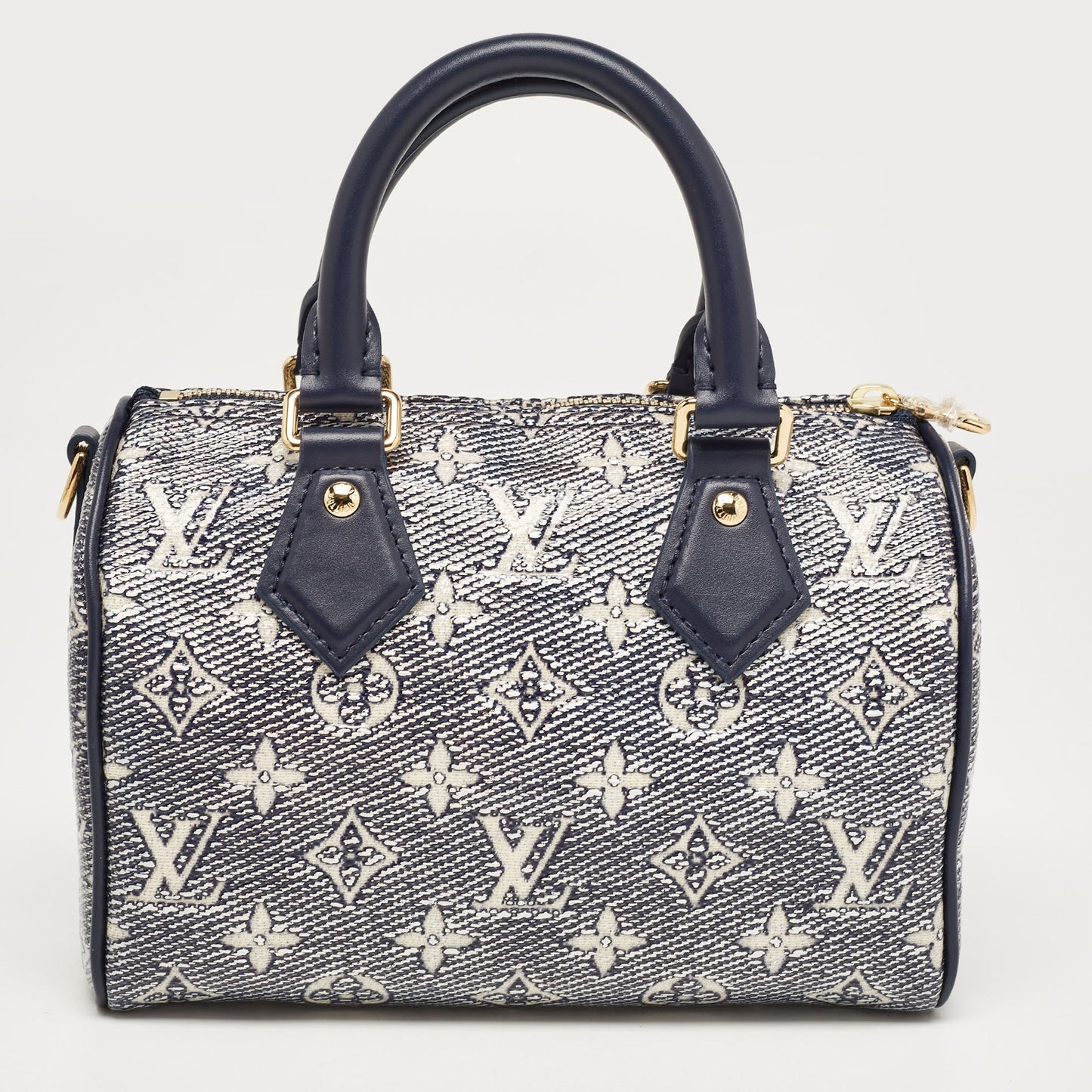 LOUIS VUITTON Blue Monogram Canvas Speedy Bandouliere 20 Bag