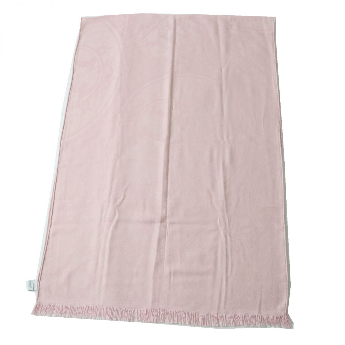 HERMES Stall Main: 85% cashmere, Main: 15% silk Rose Petal (Baby Pink type) Women  d