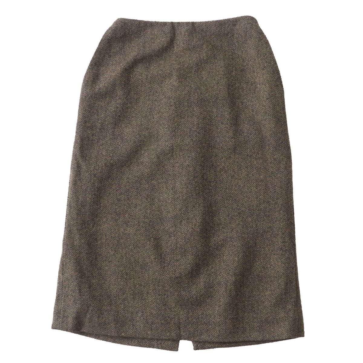 HERMES skirt Outer: 85% wool, Outer: 15% cashmere, Lining: 100% silk Brown x Black type Women 34  d