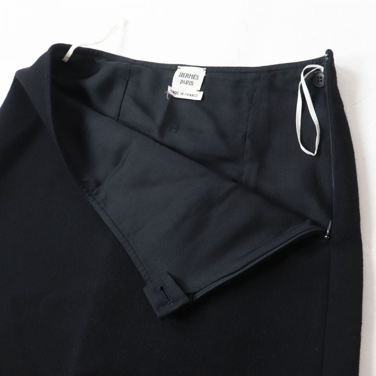 HERMES skirt Outer material: 99% wool, Outer material: 1% polyamide (nylon) black Women 34  d