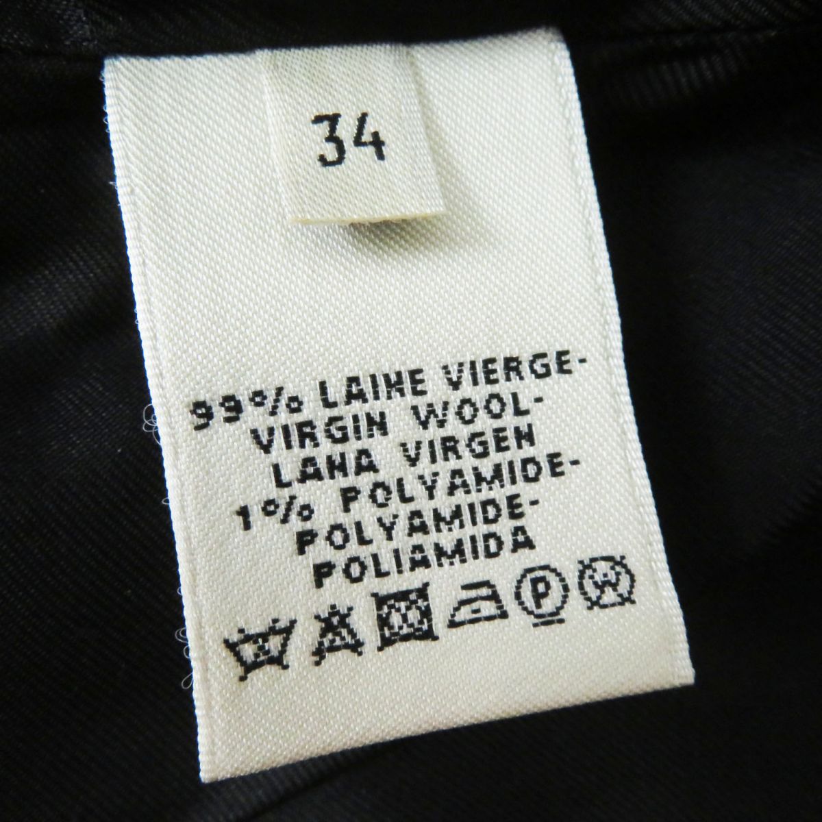 HERMES skirt Outer material: 99% wool, Outer material: 1% polyamide (nylon) black Women 34  d
