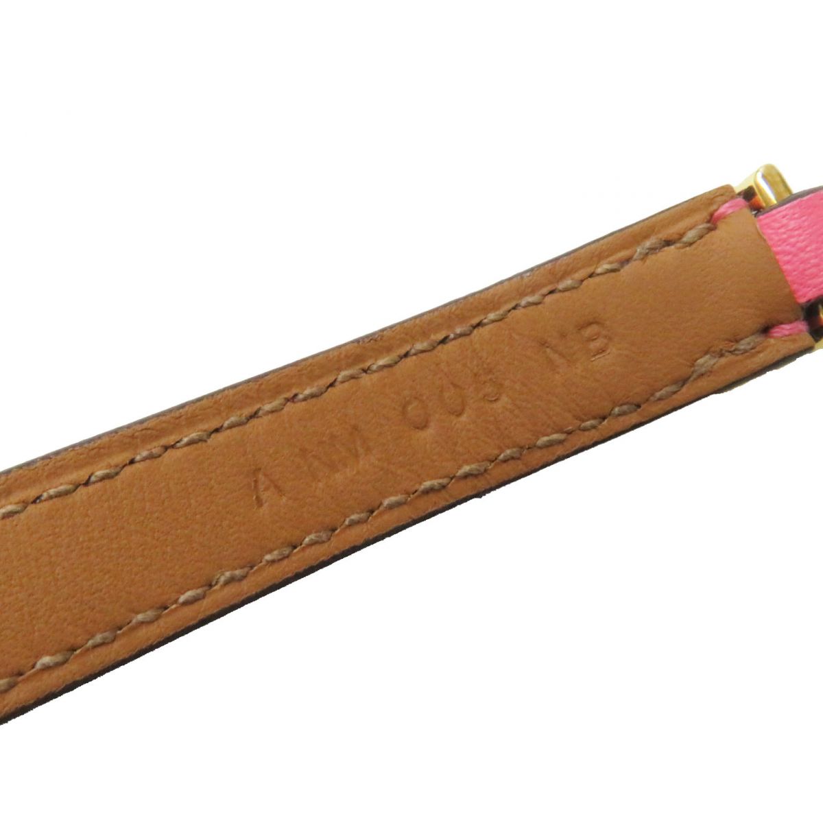 HERMES bracelet Main: Vaux Swift Rose Azare x Gold Metal Women S  d