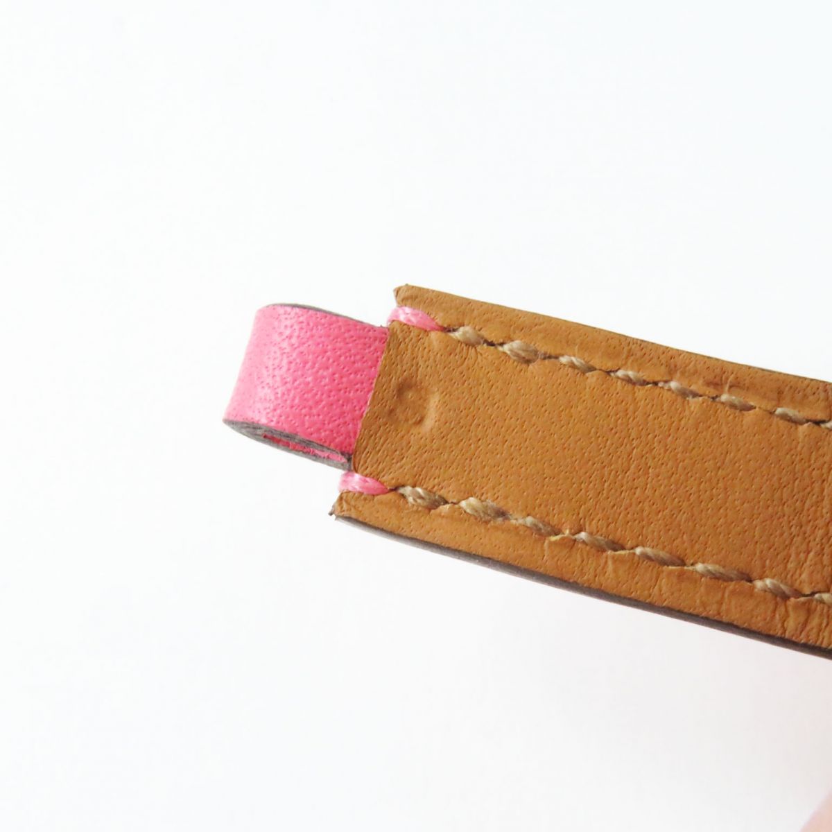 HERMES bracelet Main: Vaux Swift Rose Azare x Gold Metal Women S  d