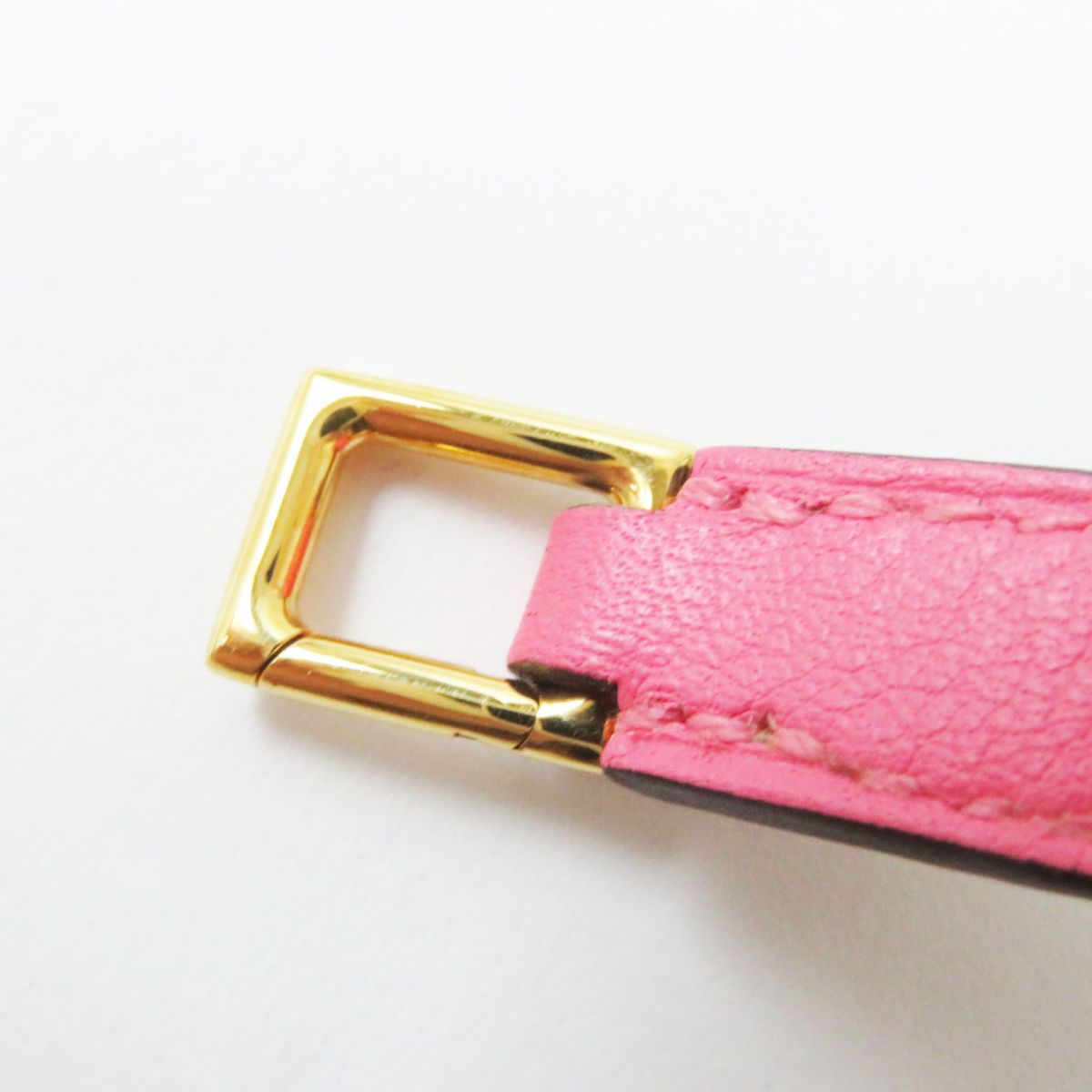 HERMES bracelet Main: Vaux Swift Rose Azare x Gold Metal Women S  d