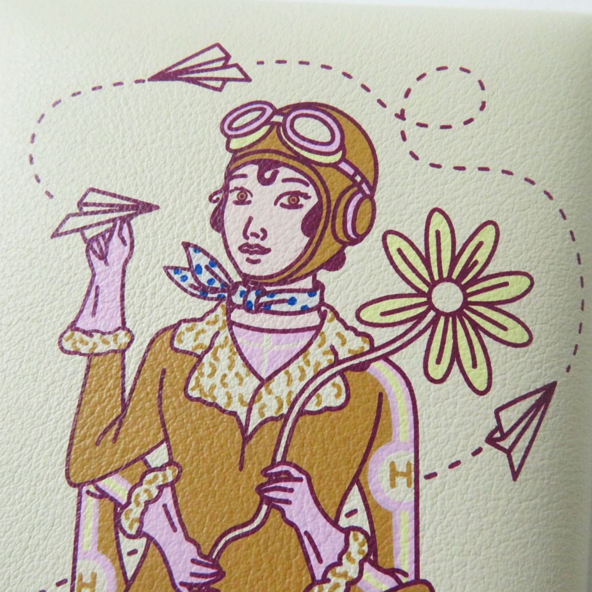 HERMES Card Case Main: Vaux Swift Nata (Ivory type) x Silver Metal<br>Aviator Women  d
