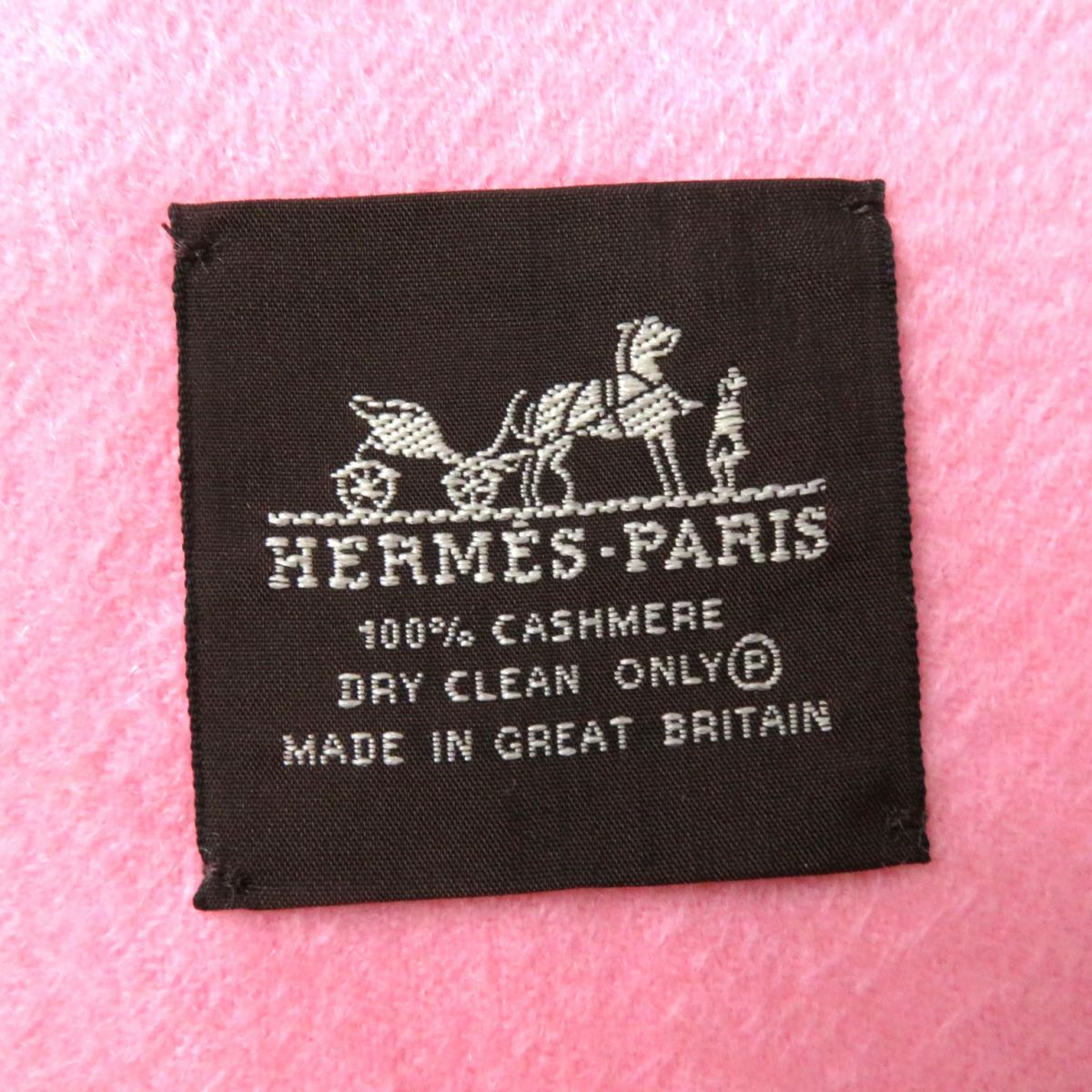 HERMES Stall Main: 100% cashmere Baby pink Women  d