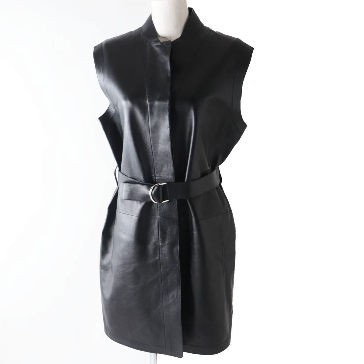 HERMES Best Lamb leather black Women 36  d