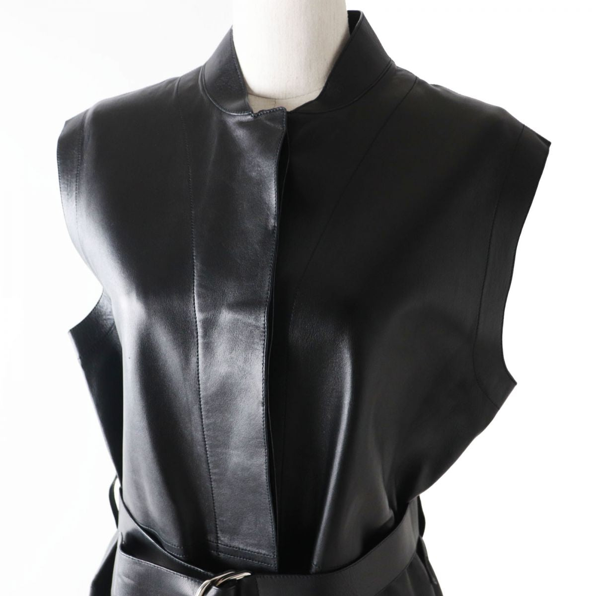 HERMES Best Lamb leather black Women 36  d