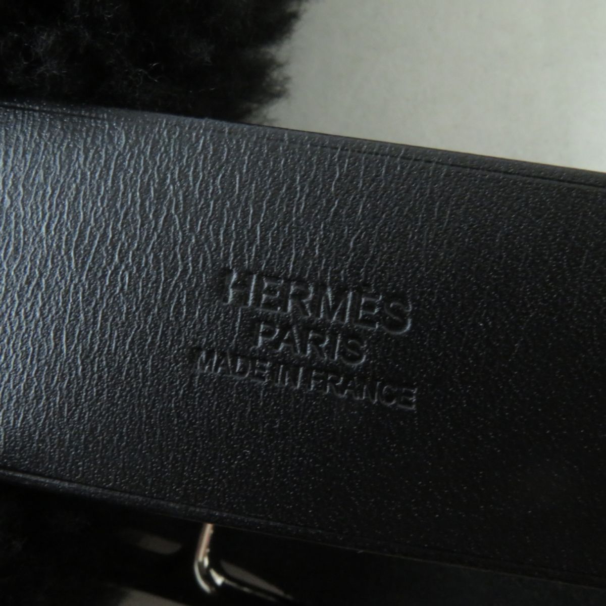 HERMES Tote Bag Main: Taurillon Clemence Cristobal, Part: Mouton black Women  d