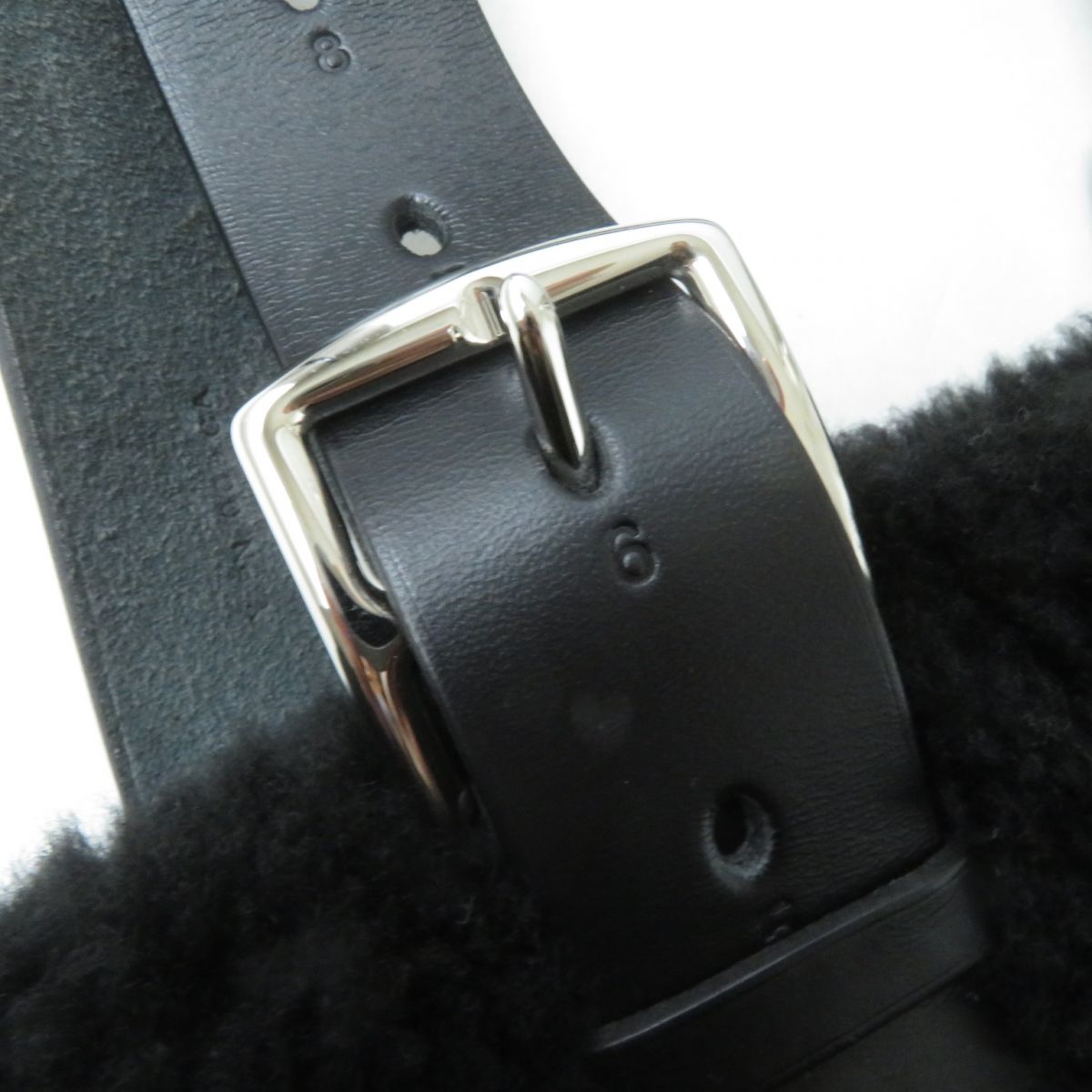 HERMES Tote Bag Main: Taurillon Clemence Cristobal, Part: Mouton black Women  d