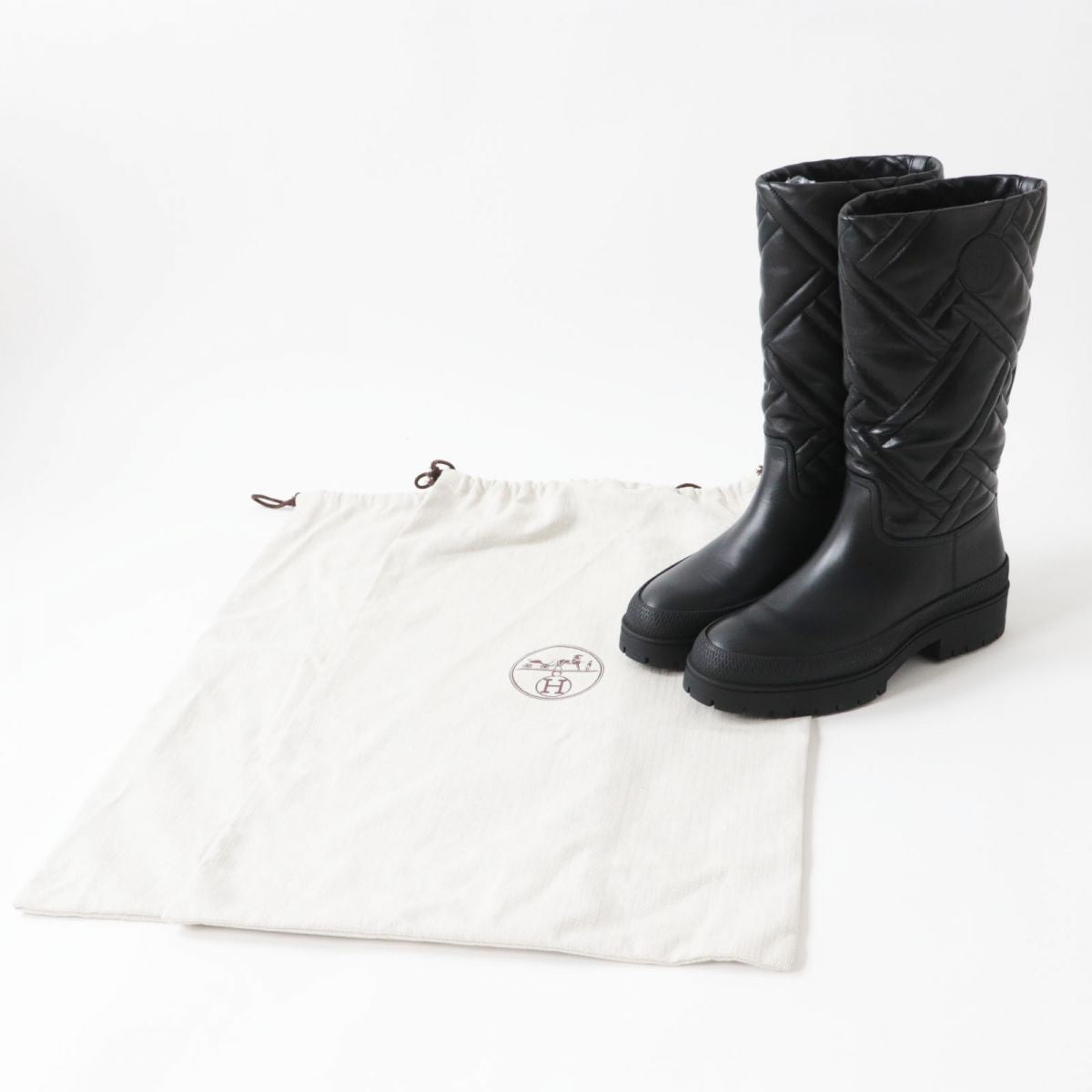 HERMES boots Main: Leather black Women 36  d