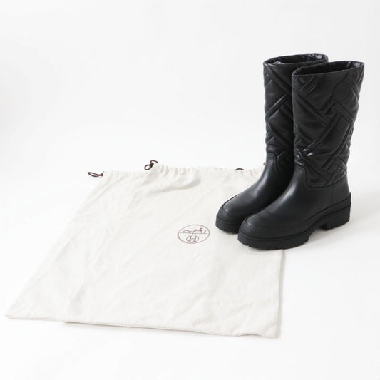 HERMES boots Main: Leather black Women 36  d