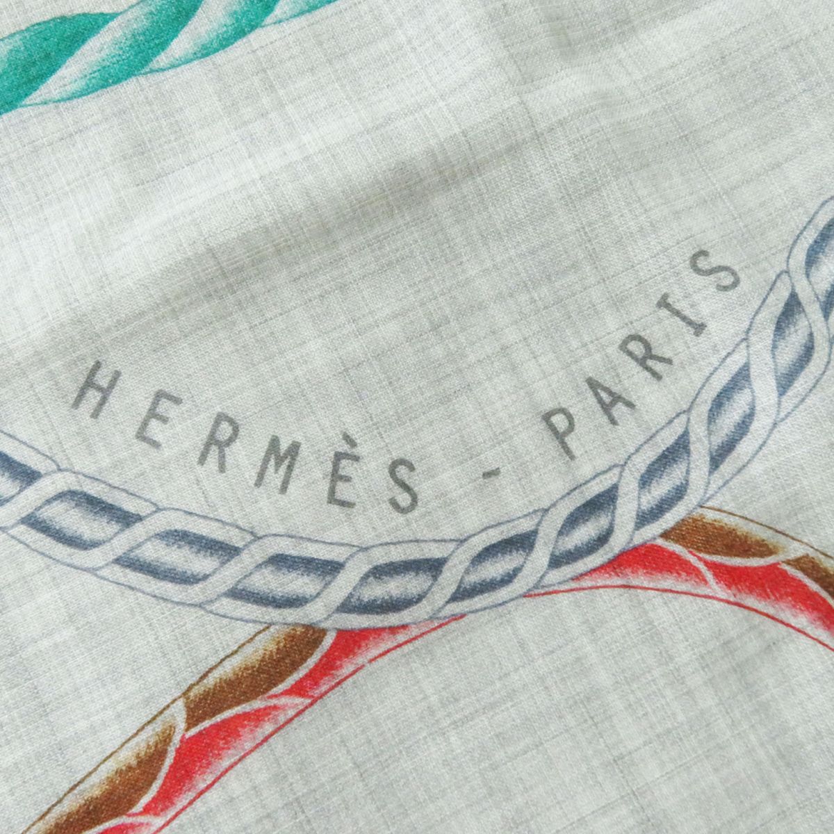 HERMES Stall Main: 100% cashmere Gray x Multi (Robe de Soir) Women  d
