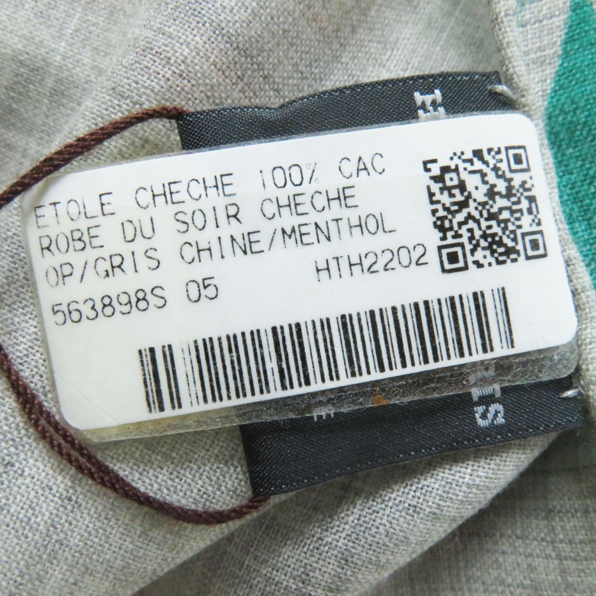 HERMES Stall Main: 100% cashmere Gray x Multi (Robe de Soir) Women  d