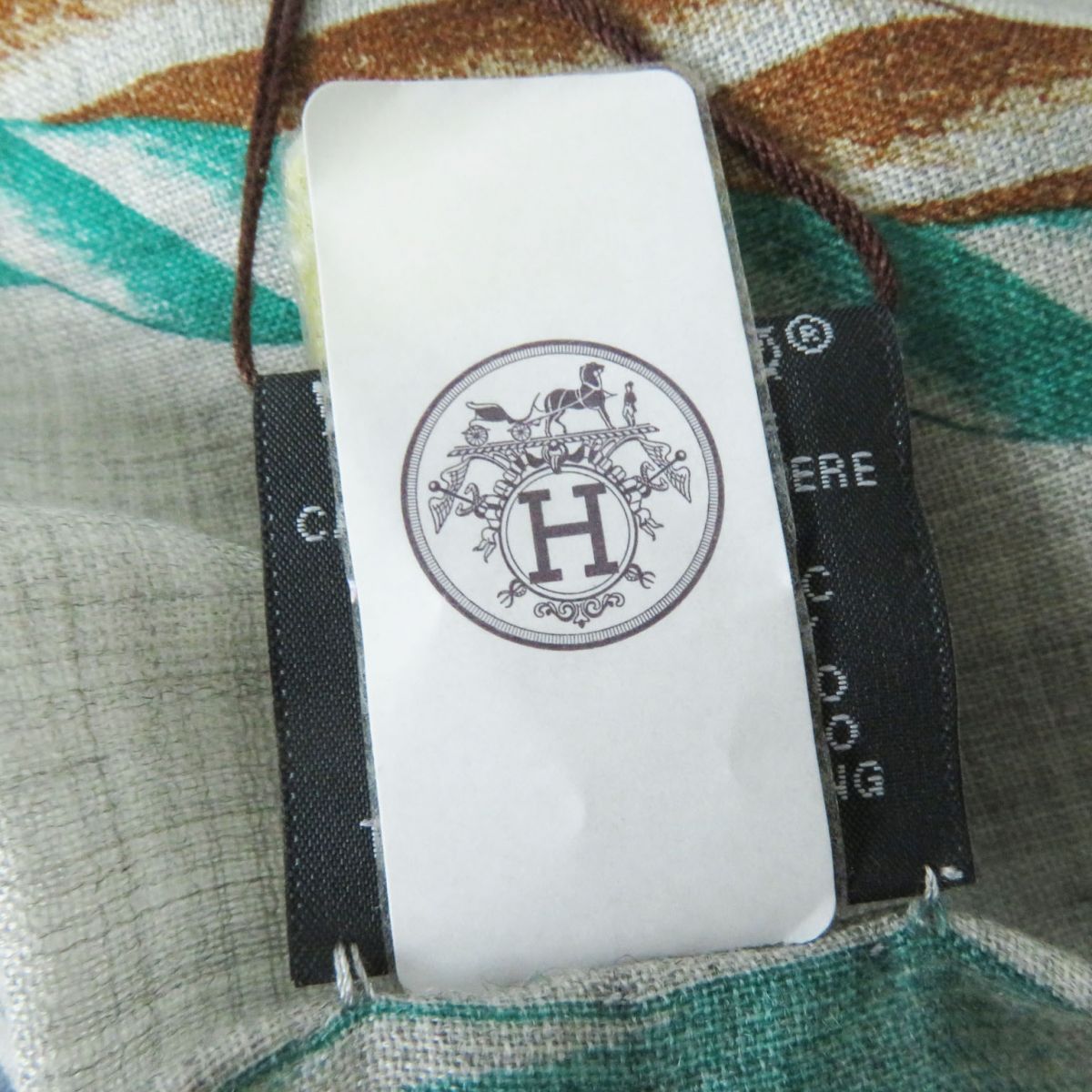 HERMES Stall Main: 100% cashmere Gray x Multi (Robe de Soir) Women  d