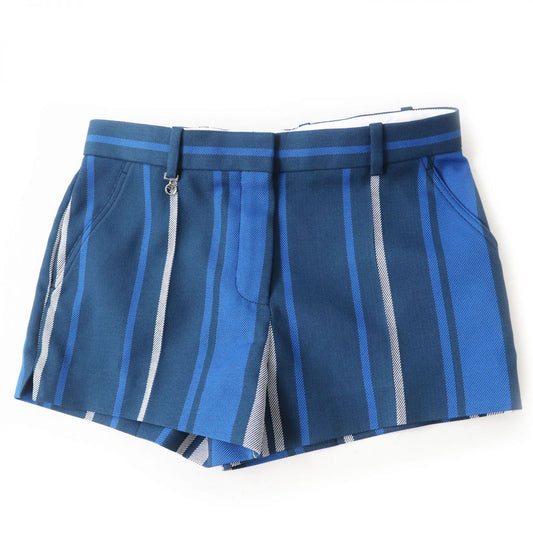 LOUIS VUITTON Pants Outer: 100% polyester, Lining: 60% rayon, Lining: 35% cupra, Lining: 5% polyurethane Blue type Stripe Pattern Women 38