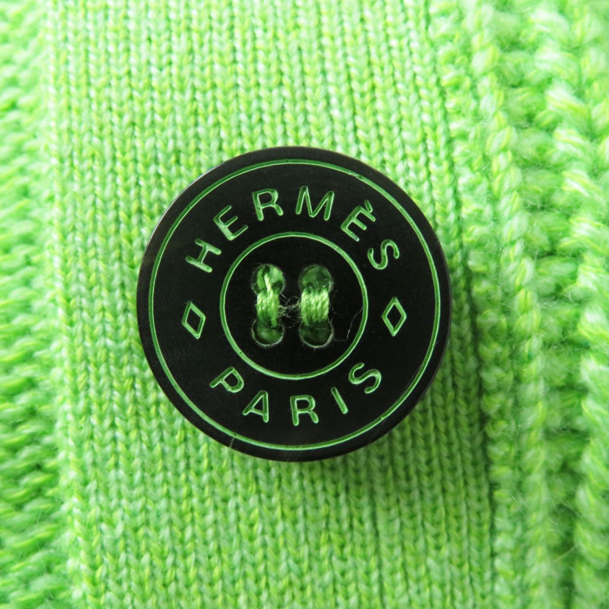 HERMES cardigan Main: 64% cashmere, Main: 36% cotton Light green Women 34  d